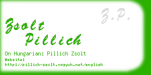 zsolt pillich business card